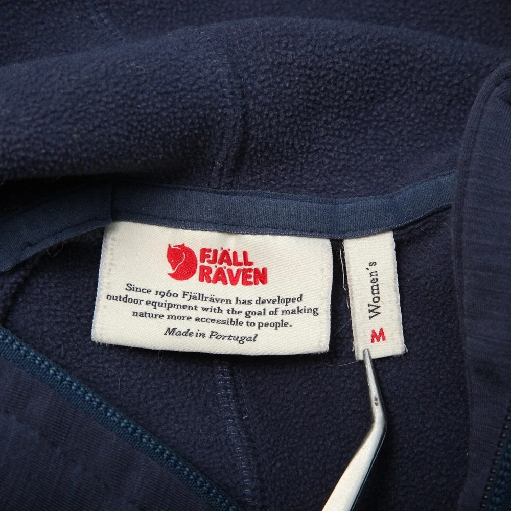 Fjallraven Jacket Womens Medium Blue Keb Fleece Hoodie Full Zip Outdoor 89482 - Picture 6 of 14